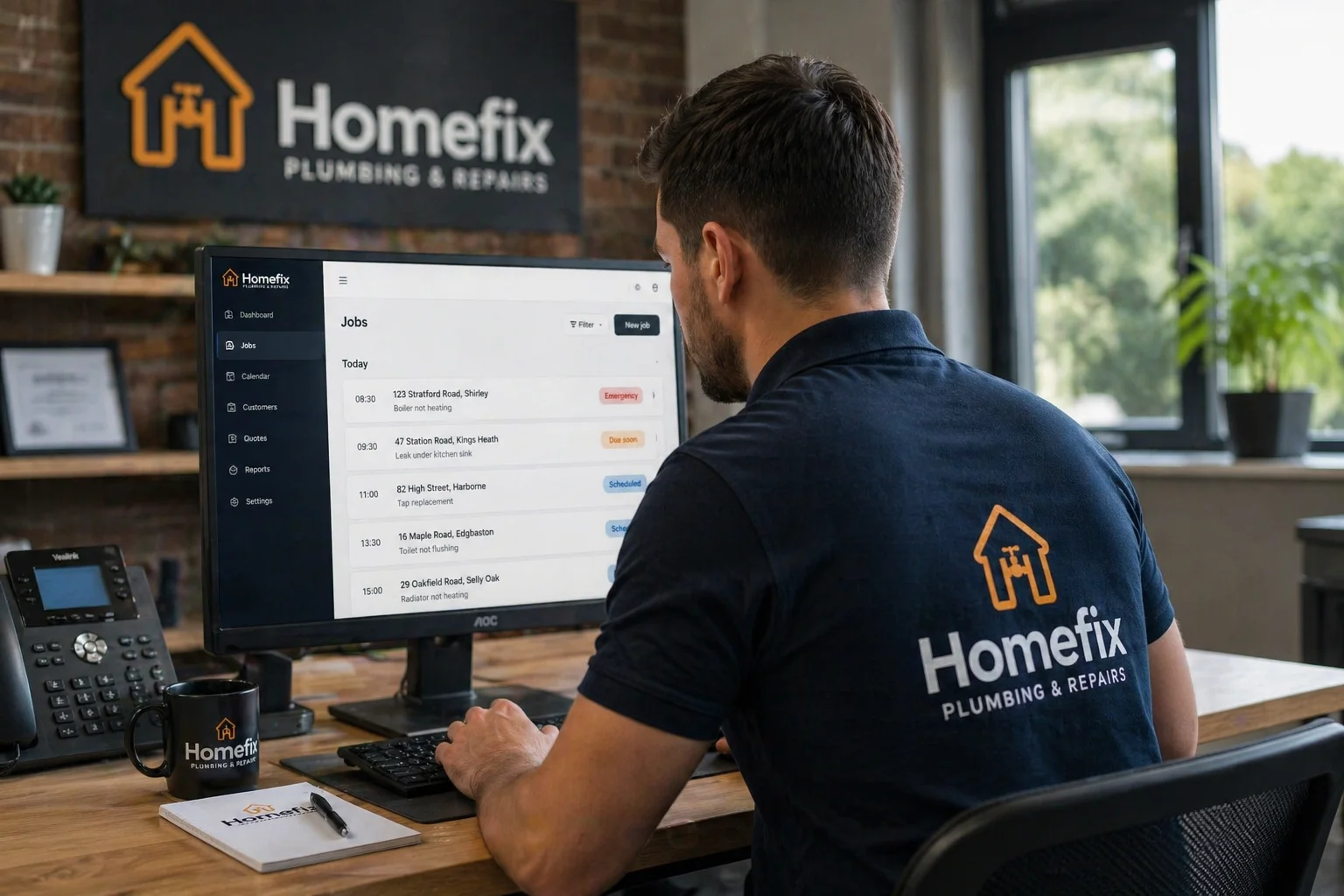 Experienced plumbers at work